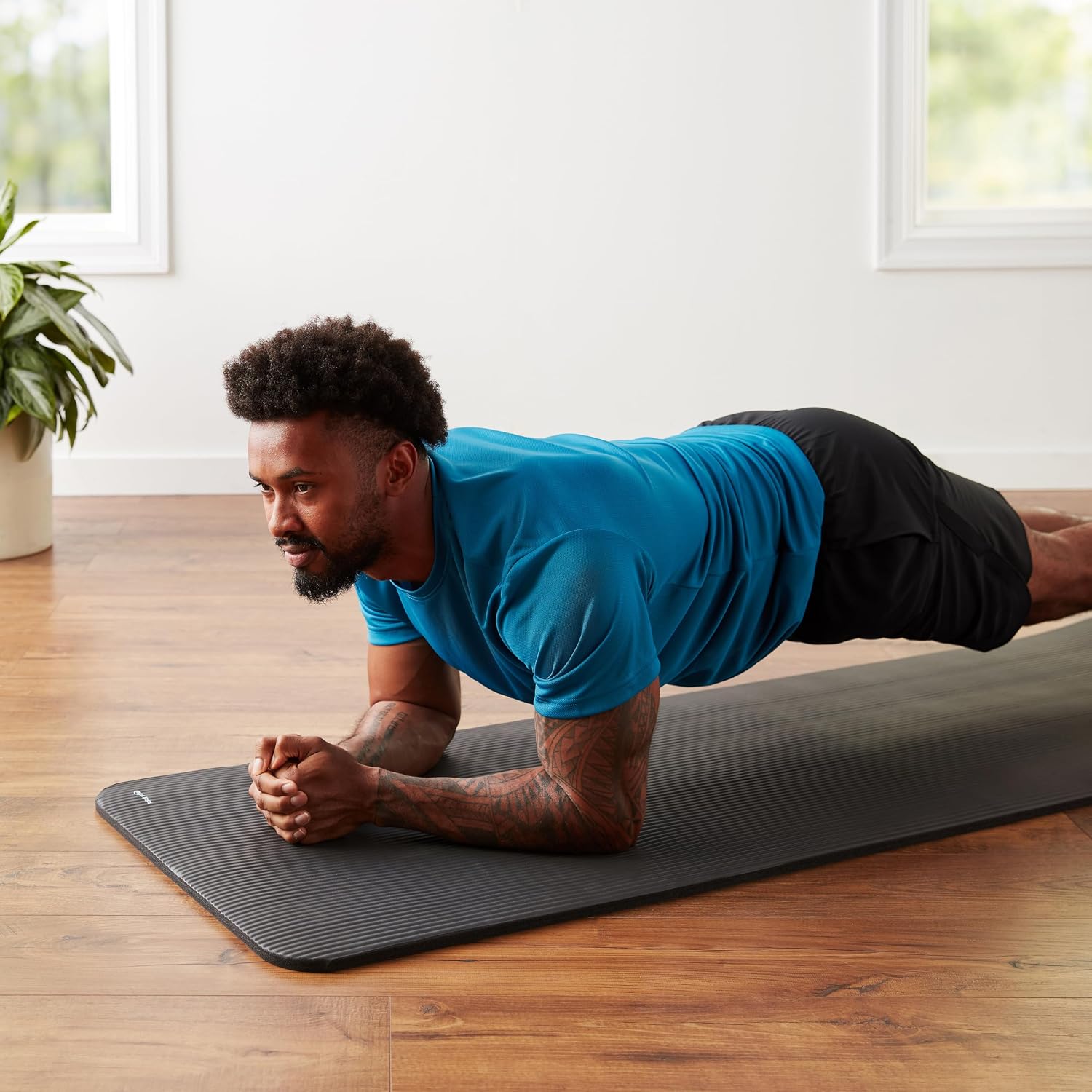 Extra Thick Foam Exercise Mat with Carrying Strap - Image 9