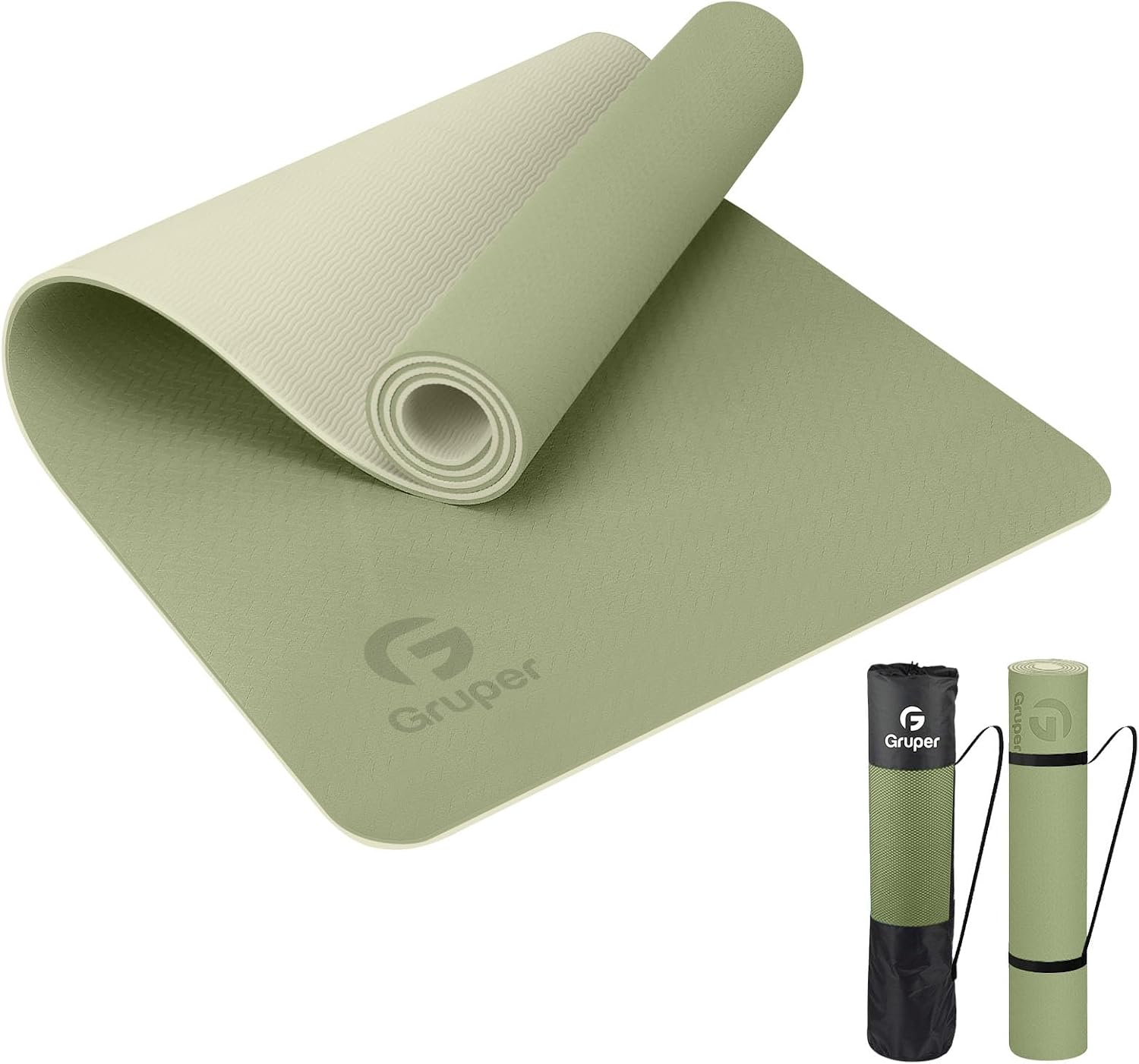Dual-Color TPE Exercise Mat with Carrying Strap - Image 10