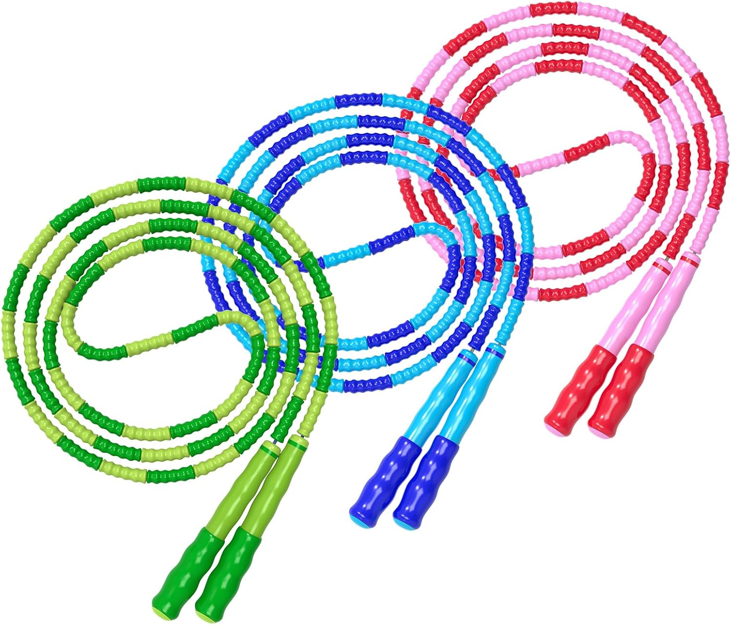 Adjustable Segmented Beaded Jump Rope for Fitness