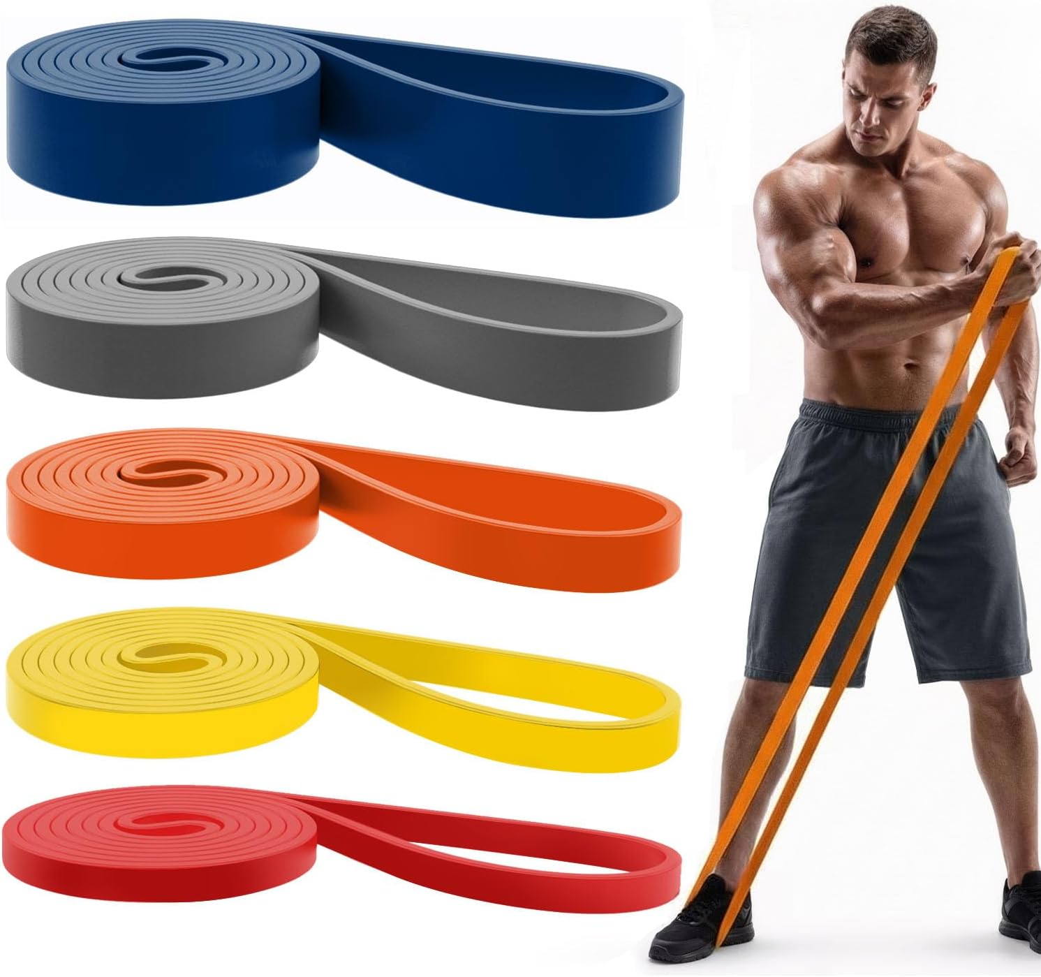 Workout Loop Resistance Bands Set, 5 Pieces - Image 10