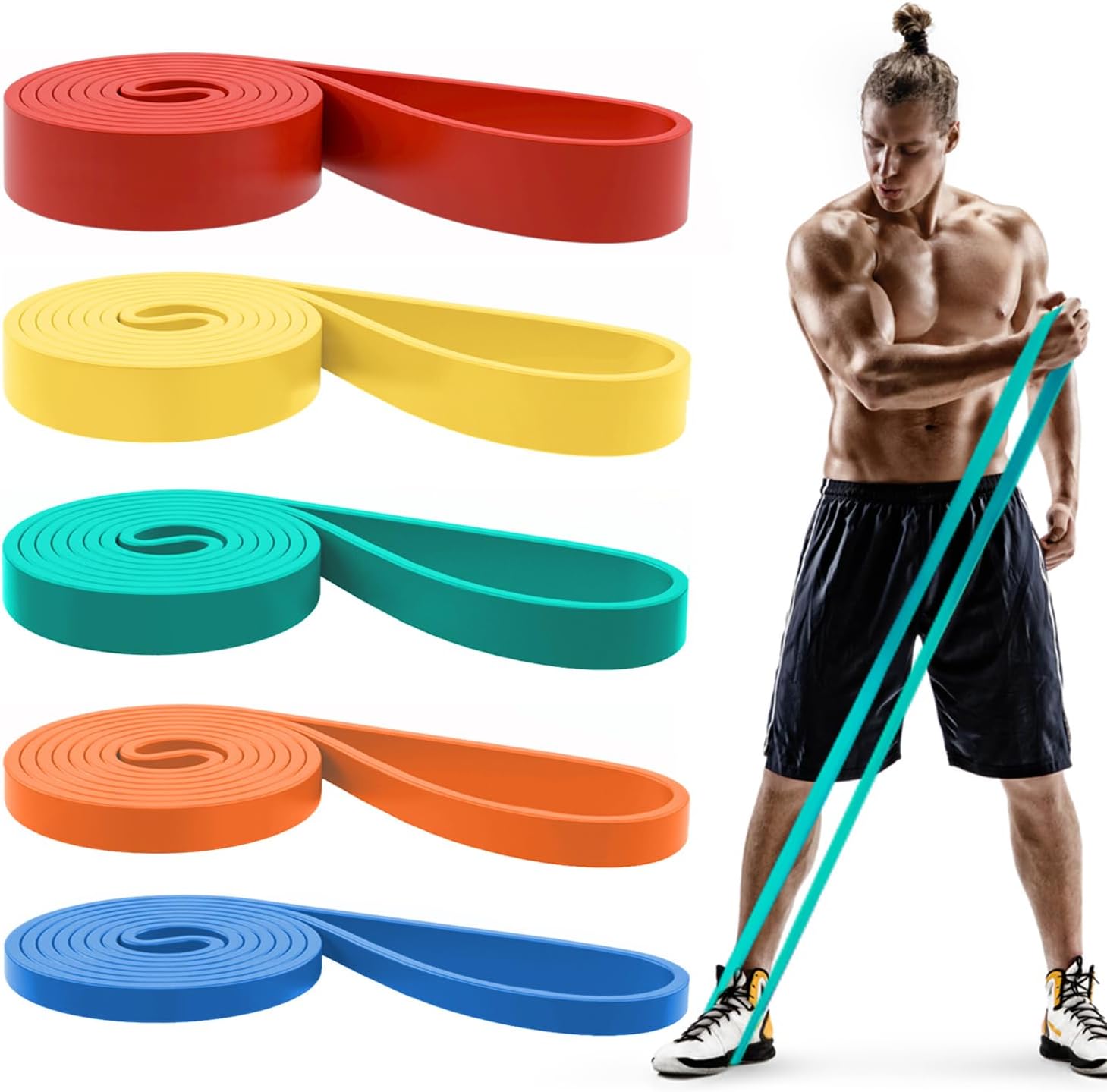 Workout Loop Resistance Bands Set, 5 Pieces - Image 18