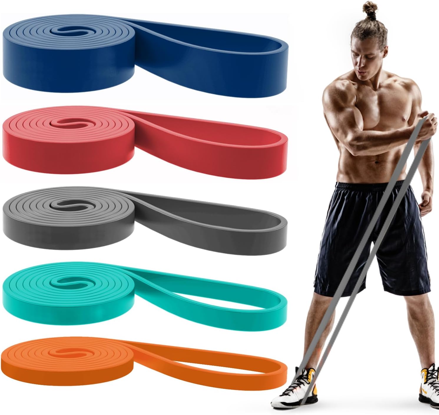Workout Loop Resistance Bands Set, 5 Pieces - Image 15