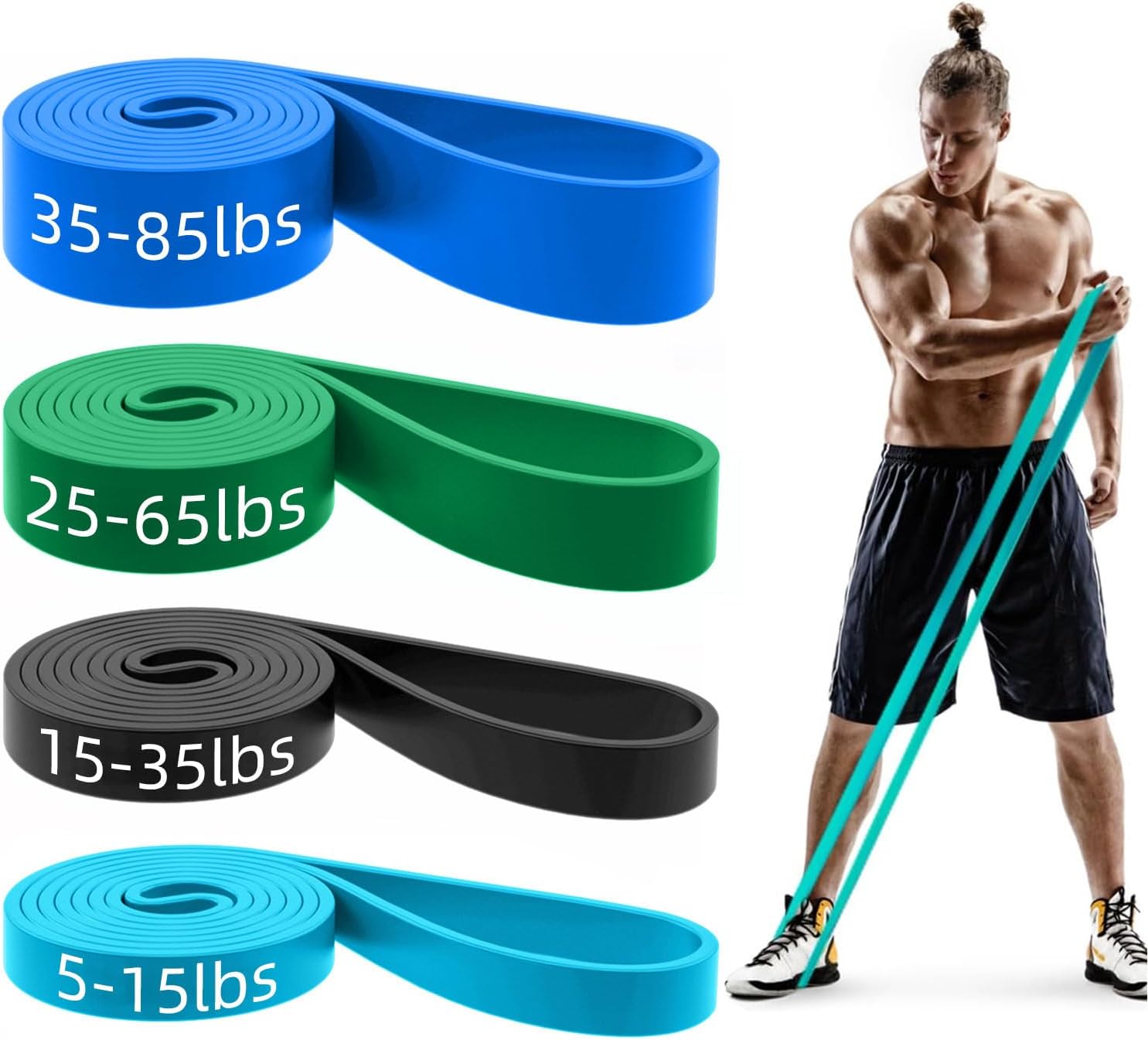Workout Loop Resistance Bands Set, 5 Pieces - Image 21