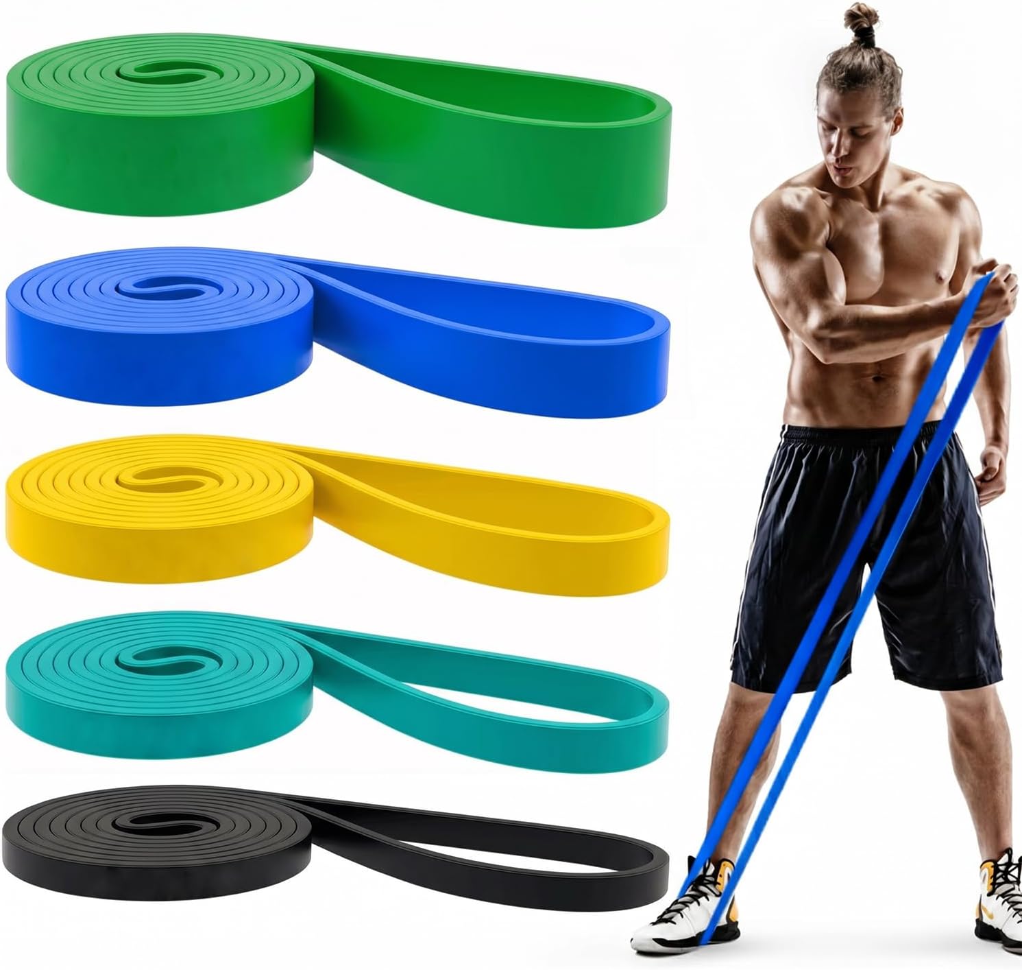 Workout Loop Resistance Bands Set, 5 Pieces - Image 16