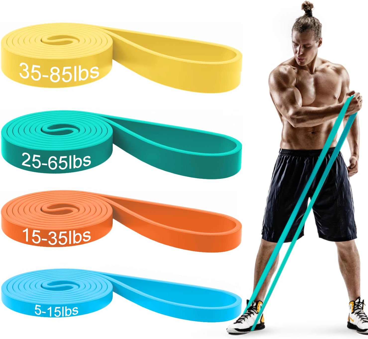 Workout Loop Resistance Bands Set, 5 Pieces - Image 7