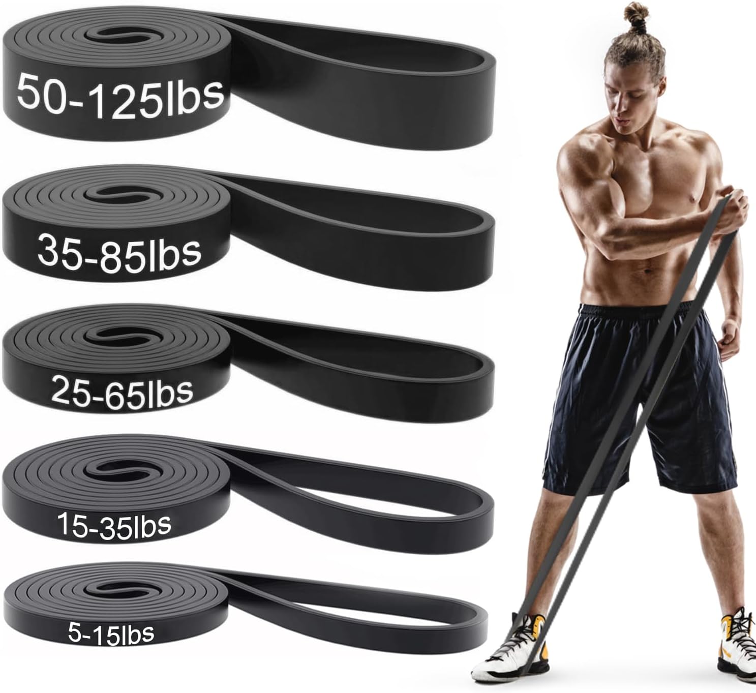 Workout Loop Resistance Bands Set, 5 Pieces - Image 19