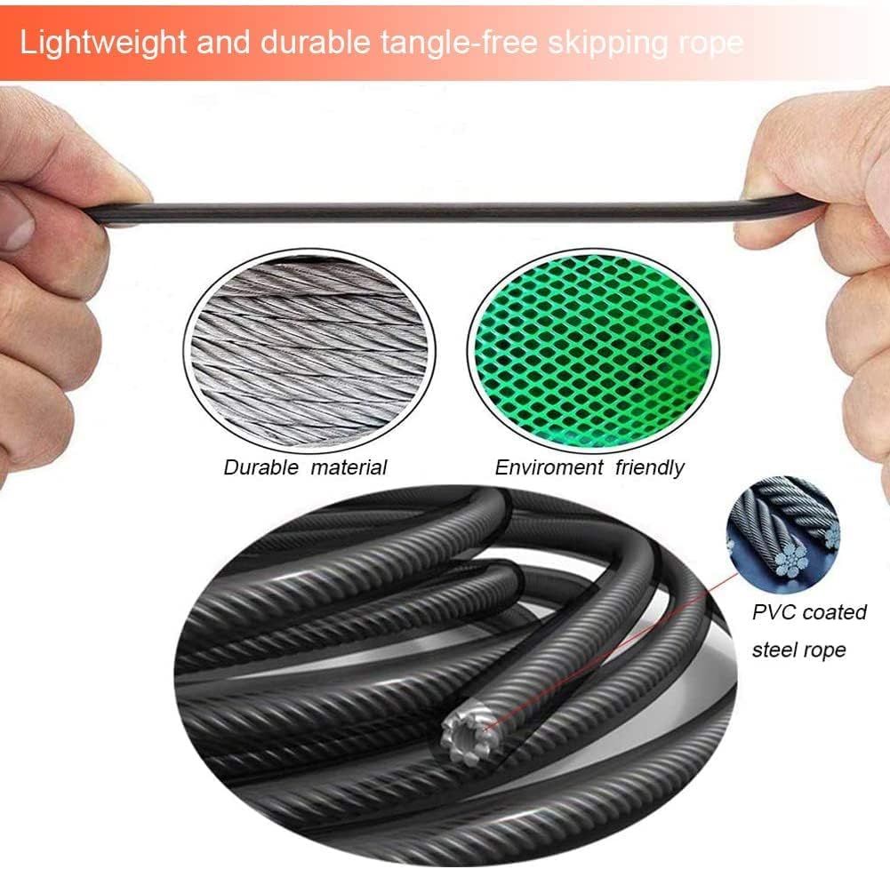 Adjustable PVC Jump Rope with Foam Handles for Fitness - Image 8