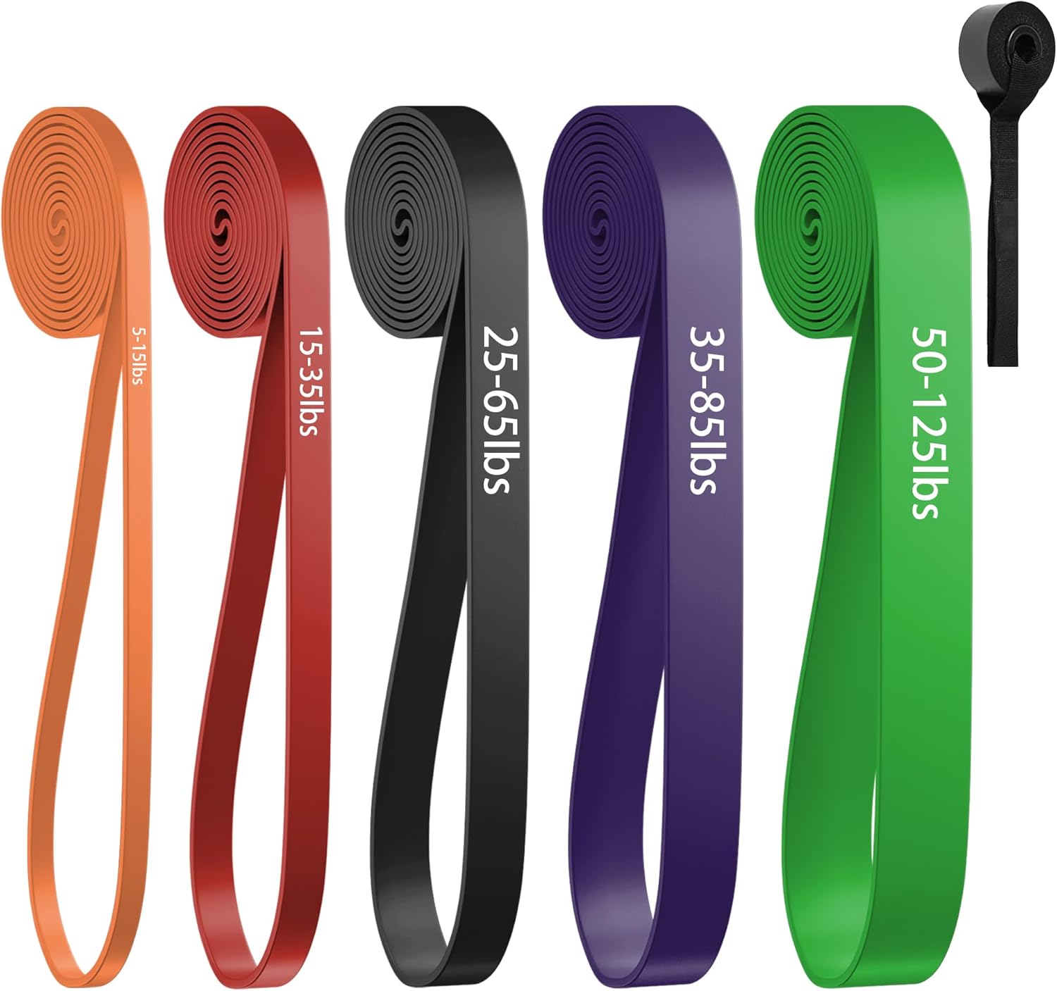 Natural Rubber Loop Resistance Bands Set, 5 Pieces - Image 10