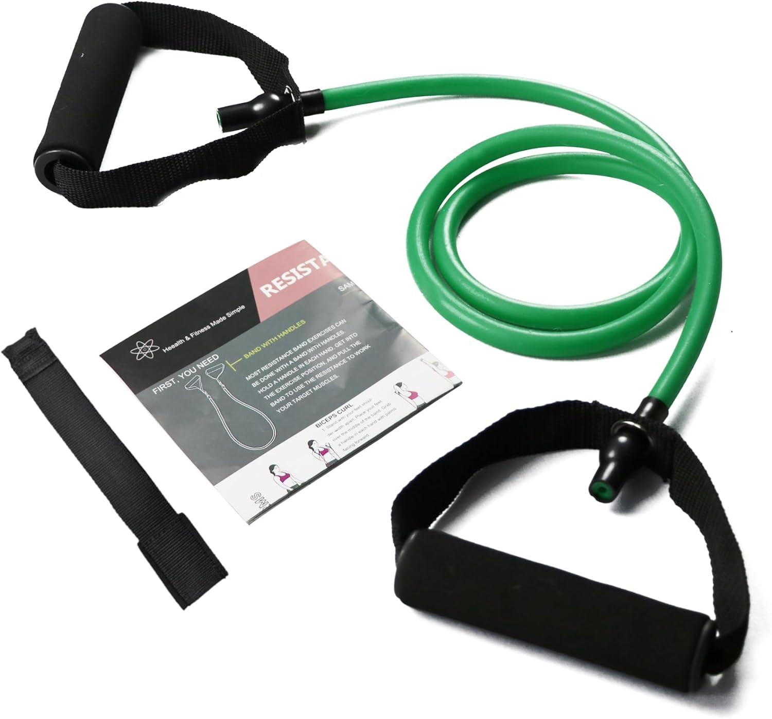 TPE Resistance Band with Foam Handles and Door Anchor