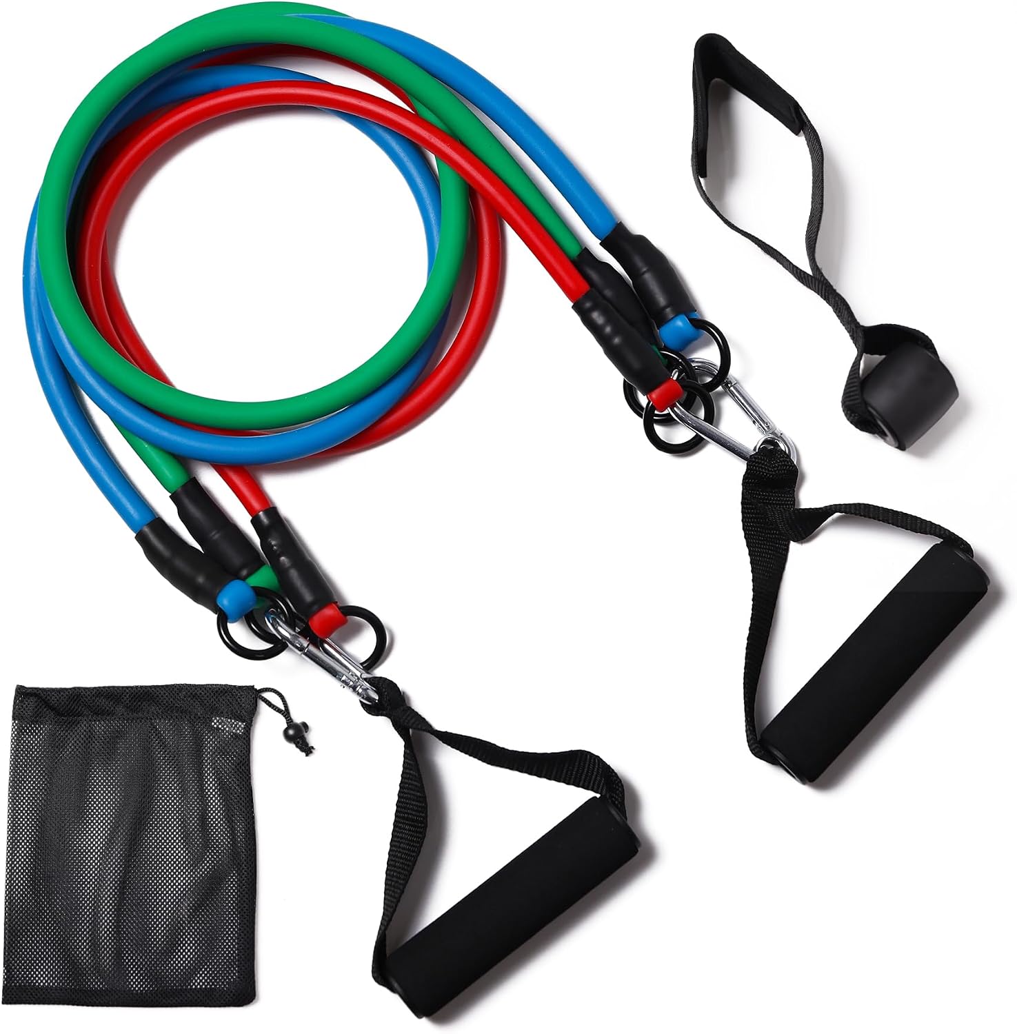 TPE Resistance Band with Foam Handles and Door Anchor - Image 12