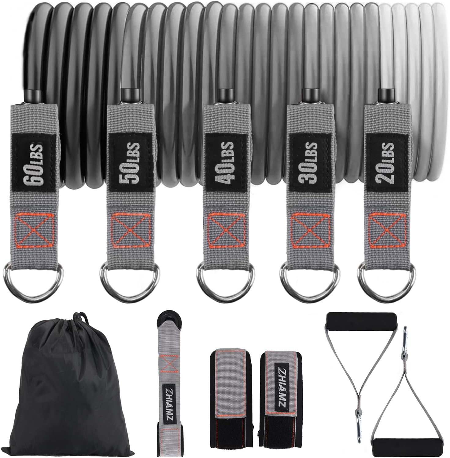 TPE Resistance Band with Foam Handles and Door Anchor - Image 10
