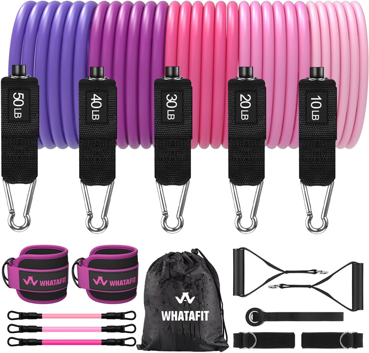 Natural Latex Resistance Bands Set with Handles and Anchor - Image 22