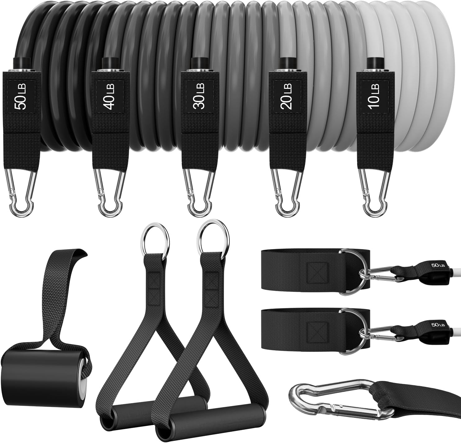Natural Latex Resistance Bands Set with Handles and Anchor - Image 23