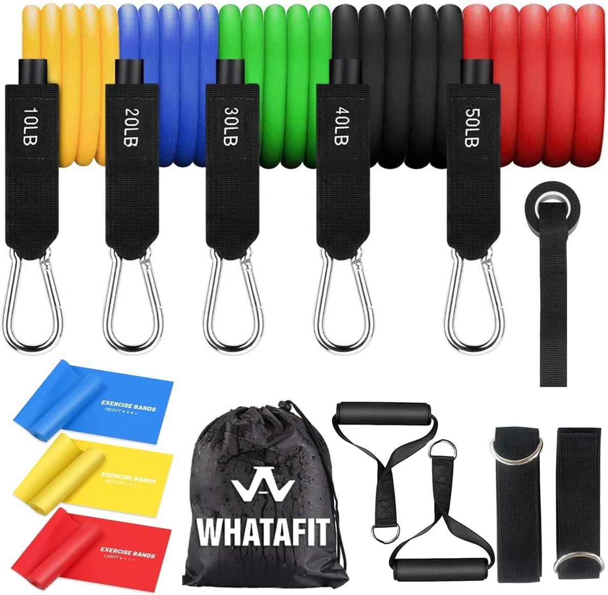 Natural Latex Resistance Bands Set with Handles and Anchor - Image 8