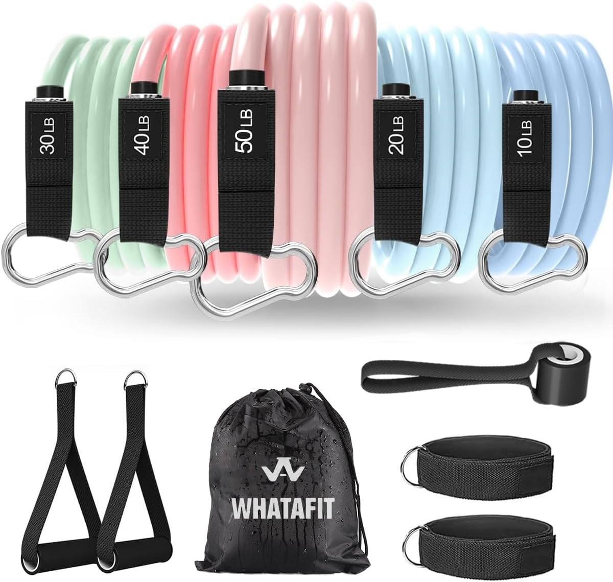Natural Latex Resistance Bands Set with Handles and Anchor - Image 16