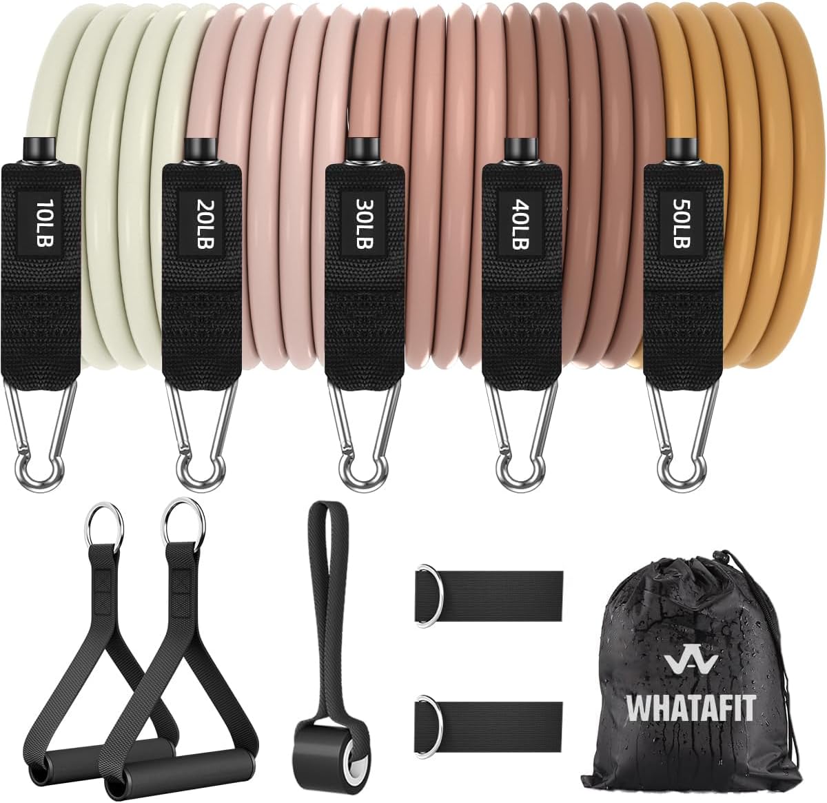 Natural Latex Resistance Bands Set with Handles and Anchor - Image 12