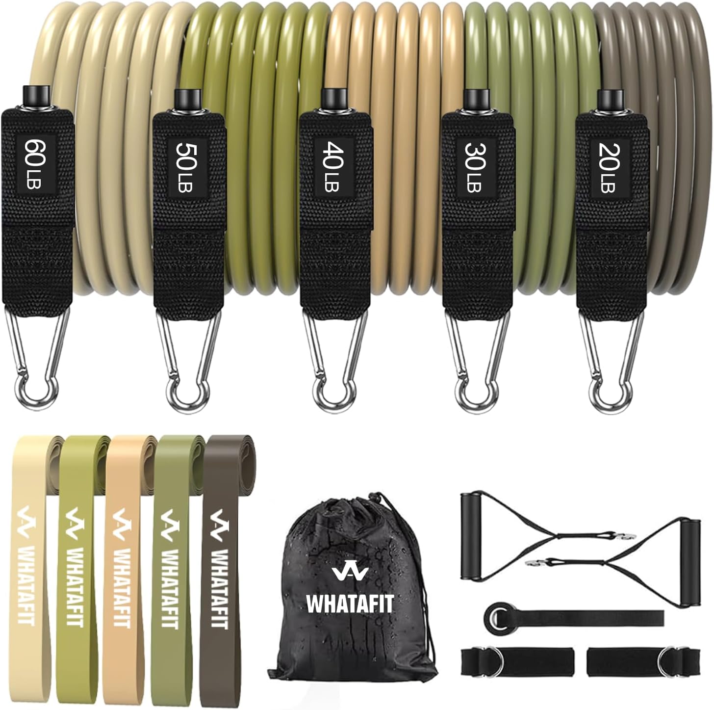 Natural Latex Resistance Bands Set with Handles and Anchor - Image 15