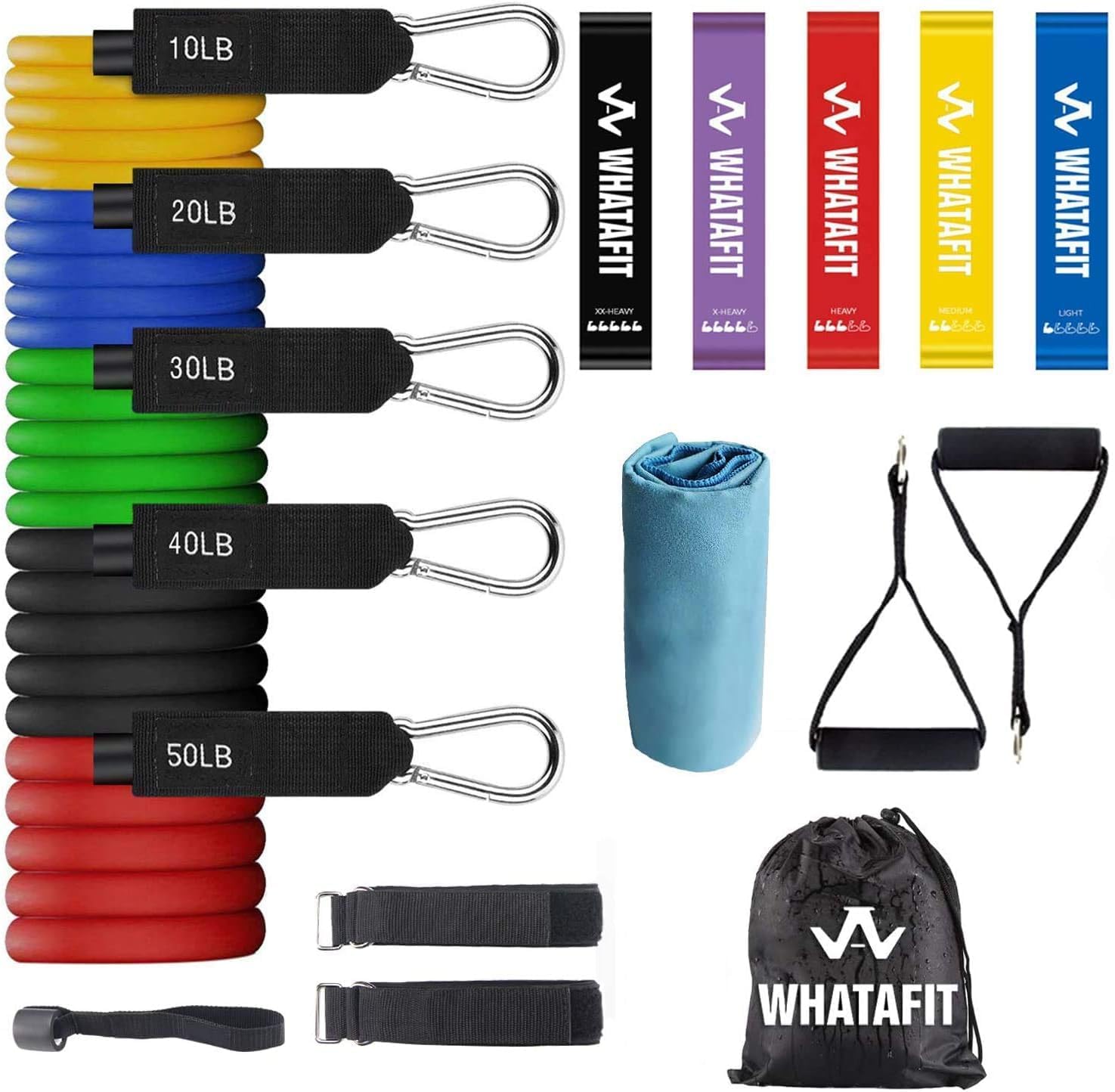 Natural Latex Resistance Bands Set with Handles and Anchor - Image 7