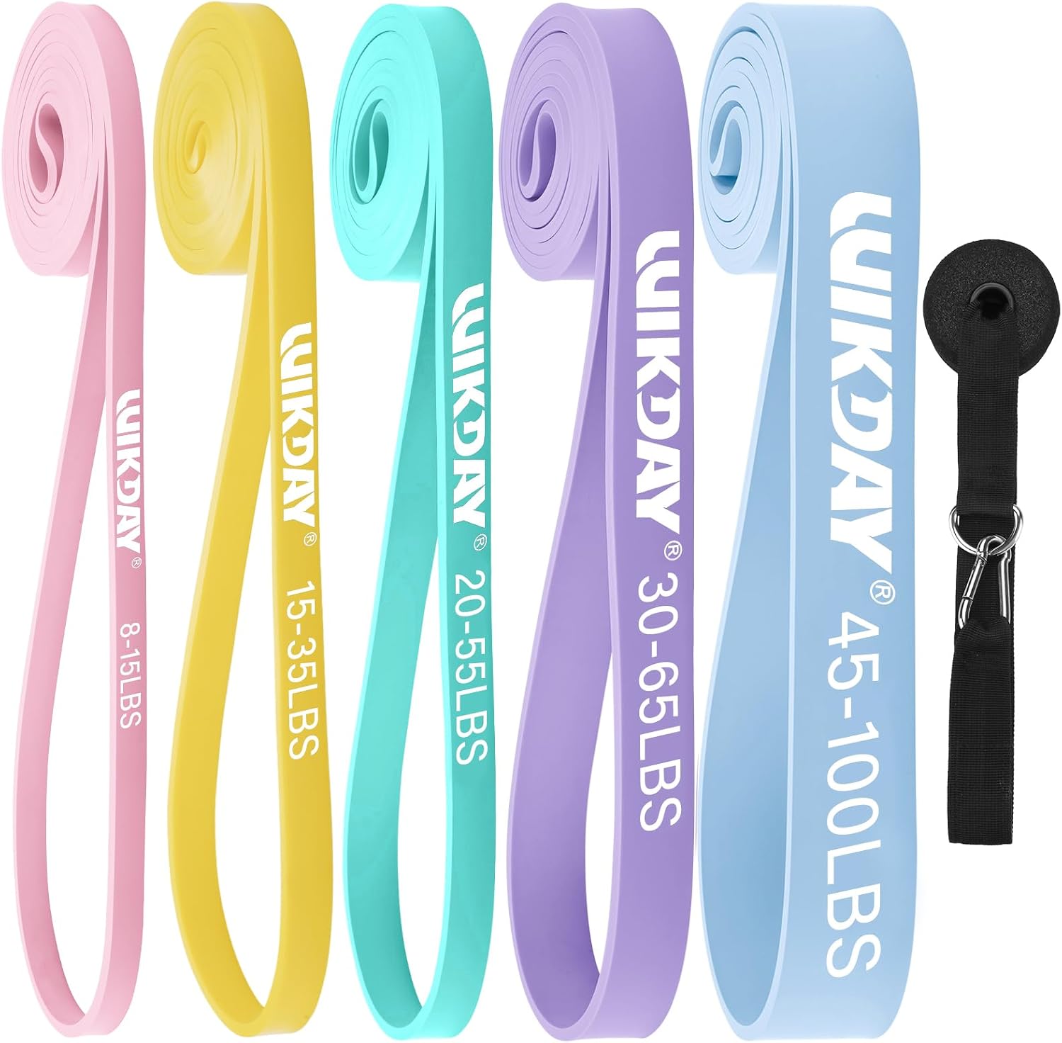 Natural Latex Resistance Bands Set with Door Anchor - Image 8