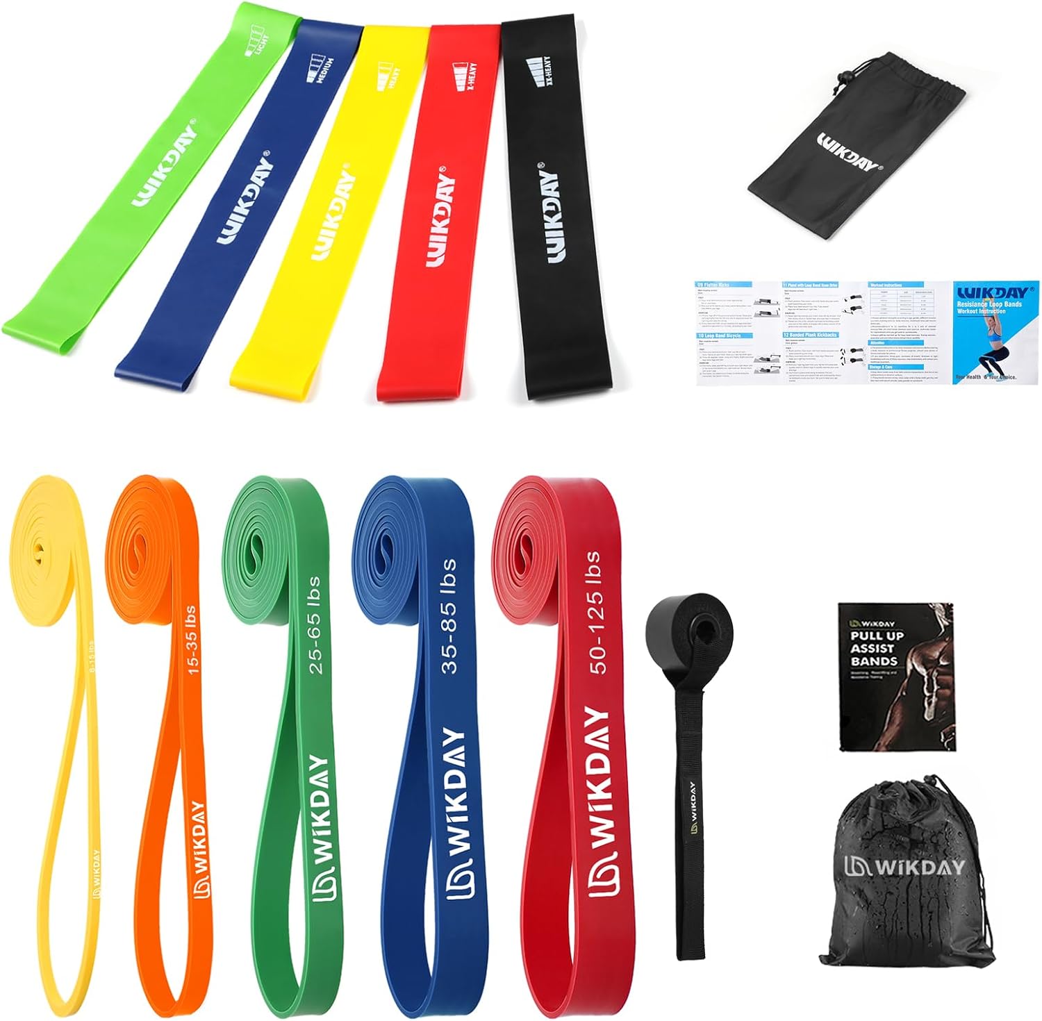 Natural Latex Resistance Bands Set with Door Anchor - Image 10